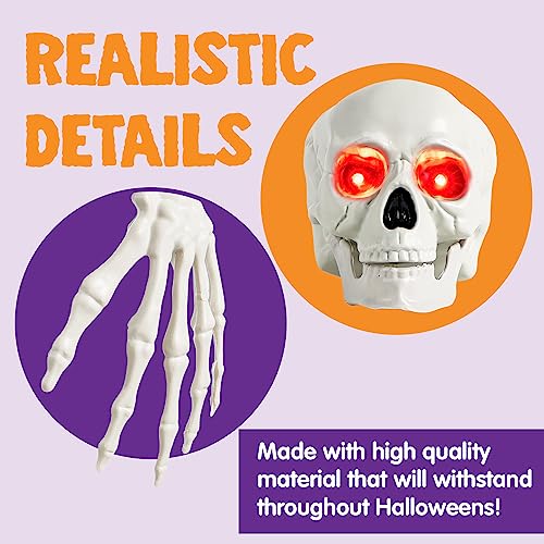 JOYIN Halloween Skeleton Ground Stakes Decoration, Full Size Skeleton Ground Stakes Prop for Yard Decoration Stakes, Outdoor Halloween Props, Hal
