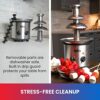 Total Chef 3 Tier Electric Chocolate Fountain Machine, Fondue Large Set, 1.5 Pound Capacity, Adjustable Settings, Keep Warm Function, Perfect for