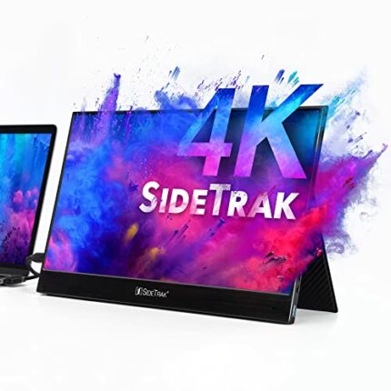 SideTrak Solo 15.6” 4k Portable Monitor for Laptop | Freestanding Ultra HD LED Anti-Glare USB Laptop Dual Screen | Compatible with Mac, PC, & Chr
