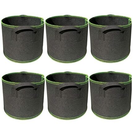 WAIZHIUA 6Pcs Plant Grow Bags 5 Gallon Breathable Nonwoven Fabric Growing Garden Pots Planter Containers with Handles for Vegetables Flowers Herb