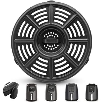 Air Fryer Accessories for Ninja AF101 AF161 AF150 Air Fryer, 8.2'' Round Food Grade Air Fryer Grill Pan Grill Plate Crisper Plate Replacement Par