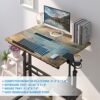 Panta Mobile Standing Desk, Adjustable Rolling Desk with 3 Desktops, Portable Desk for Laptop with Desk Cup Holder, Home Office Mobile Desk Porta