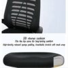 XJWWW-URG Chair Home Office Chair, Bow Mesh Desk Chair, Lumbar Support Steel Frame Learning Chair, Bearing Weight 120kg, Black Desk Chairs URG