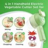 4-In-1 Handheld Food Processor Multifunctional Food Chopper Kitchen Tool Type-C Rechargeable Flesh Blender Waterproof Mini Food Processor Vegetab