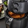 Swan SD75210BLKN Stealth 4.7L Manual Air Fryer with Adjustable Temperature, 60 Minute Timer, Compact, 1500W, Matte Black