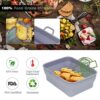 2022 Upgraded 2PCS Foldable Silicone Air Fryer Liner for Ninja Air Fryer Dual Large 【Ninja UK300/400】Air Fryer Liner Reusable, Ninja Dual Air Fry