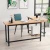 WJIN Computer Desk,Modern L‑Shaped Corner Office Desk Chipboard Computer Table for Home Study Office Use