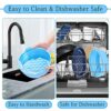 SALMY 2 Pack Collapsible Ninja Dual Air Frayer Liners SiIicone 7.5 Inches, Upgraded Design 2023 Reusable Baking Trays,Fit for Most 3-5QT air fray