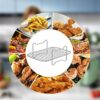 Ainiv 2 PCS Air Fryer Racks Compatible with Ninja Dual AF300UK AF400UK, Layered Dehydrator Rack, Skewer Rack with 4 Skewers, 304 Stainless Steel