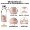 Slenderblender Portable Fruity Bullet Blender | Personal Blender Bottle with 4 Stainless Sharp Blades | A Blend of Luxury and Utility (Pink)