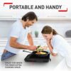 Tefal Everyday Induction Portable Hob, integrated timer, 6 pre-set functions, 9 power levels from 450W to 2100W, Black, IH201840, 13.46 x 10.87 x