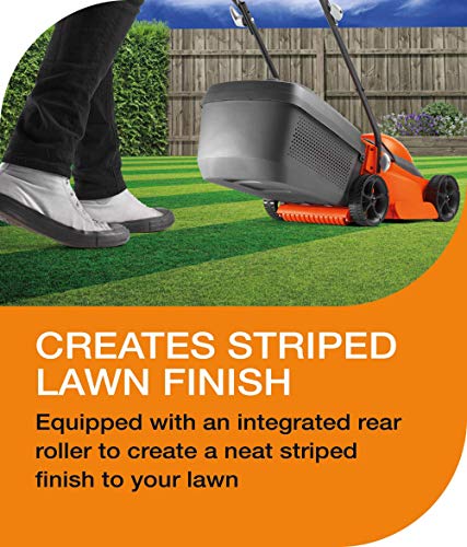 Flymo EasiMow 300R Electric Rotary Lawn Mower - 30 cm Cutting Width, 30 Litre Grass Box, Close Edge Cutting, Rear Roller, Manual Height Adjust, C