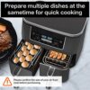 2Pcs Air Fryer Rack Compatible with Ninja Food Dual Zone Air Fryer [AF300UK] [AF400UK] 2 Drawers, 304 Stainless Steel Dual Air Fryer Accessories,