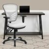Flash Furniture Office Chair, Metal, White, 68.58 x 64.77 x 112.4 cm