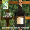 VFM - Lanterns for The Garden, Transparent LED Flickering Flameless Lantern Light, Use Indoors in Living Rooms, Decorative Candles, Hanging Outdo