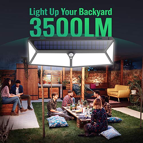 kilponene Solar Lights Outdoor 430 LED【USB Charging & 3500 Lumen】 Solar Motion Sensor Security Lights 4400mAh Solar Powered Lights Wall Lights Wa