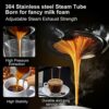 Biolomix 20 Bar Italian Type Espresso Coffee Maker Machine with Milk Frother Wand for Espresso, Cappuccino, Latte and Mocha