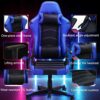 FMXQYH Gaming Chair for Adults, Ergonomic Office Chair with Height Adjustable, Computer Chair PU Leather Material Can Be for Office, Home and Pla