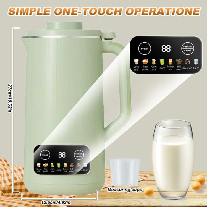 Machine Automatic Nut Milk Maker,Digital Soup Maker,20 Oz Nut Milk Maker Machine Homemade Almond Oat Coconut Soy Plant Based Milks Beverages with