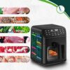 VOXXU 2 Pack Magnetic Air Fryer Conversion Chart for UK – Air Fryer Accessories Magnetic Cheat Sheet for Easy Cooking | Quick Reference Guide wit