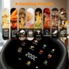 Air Fryer Oilless Oven with 8 Presets Rapid Air Circulation, 4.5L Capacity, LED Touch Control, Visible Cooking Air Fryers, Black