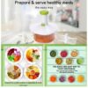 Brieftons Express Vegetable Chopper: 1.6-Litre, Quick Vegetable Manual Hand Chopper/Mixer to Chop Veggies, Fruits, Garlic, Onion Chopper for Sals