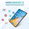SGIN 10.1 Inch Tablet, Android 12 Tablets with 8GB RAM 128GB ROM(TF 512GB), MTK Octa Core Processor, 1920×1200 FHD IPS Screen, 6000mAh Battery, 8