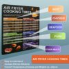 2 Pack Air Fryer Cooking Time Chart Magnetic Cheat Sheet UK Air Fryer Temperature Conversion Chart Air Fryer Accessories Magnetic Cheat Sheet Air