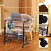 Computer-Desk Office-Desk, Small-Folding Gaming-Laptop Home-Office Desks for Small Spaces, Writing Study Desk Table with Storage for Home Bedroom