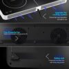 Aobosi Double Induction Hob,Induction Hobs with Slim Black Crystal Panel Body, Independent Control,Induction Cooker with 10 Temperature Setting,4