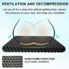 Gel Seat Cushion, Cooling Thick Big Breathable Honeycomb Design Absorbs Pressure Points Seat Cushion with Non-Slip Cover for Office Chair Home Ca