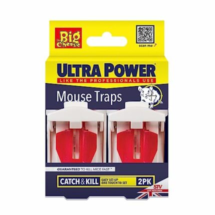 The Big Cheese Ultra Power Mouse Trap (Twin Pack) - Mouse Killer, Mouse Traps for Indoors and Outdoors, White