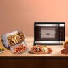 Rotisserie Basket with Oil Brush Stainless Steel Grill Roaster Drum Oven Round Rack Cage Heat Resistant 360° Rotating Air Fryer Basket Accessory