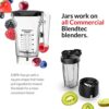 Blendtec 75 oz FourSide Commercial Jar - Four-Sided Replacement Blender Jar - Compatible with Most Blendtec Blenders - 32 oz Blending Capacity -