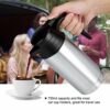 Car Electric Kettle, MAGT 12V Kettle for Car 750Ml Stainless Steel Electric Car Kettle Heating Cup Coffee Mug Travel Water Bottle Ideal for Hot W