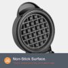 VonShef Mini Waffle Maker – Waffle Iron 600W with 12.5cm Non Stick Plates, Single Belgian & American Waffle Machine, Keto Chaffle Maker, Snacks &