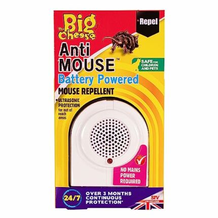 The Big Cheese Mouse Repeller Plug In - Ultrasonic Mouse Repeller, Mouse Repellent, 24/7 Deterrent, Rodent Repeller Plug In, White