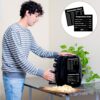 2pcs Air Fryer Cooking Times Chart Sticker,10.5x9.5cm Waterproof Air Fryer Conversion Chart Sticker,Kitchen Fryer Sheet Cooking Frying Time Refer