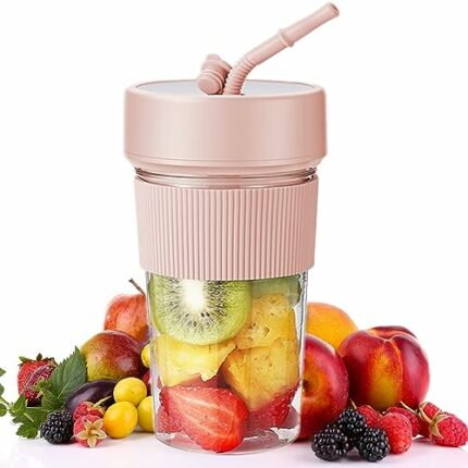 Portable Blender Blend Active Personal Blender & Smoothie Maker,Waterproof Mini Blender with 6 Blades USB Rechargeable,Fresh Fruit Juicer Bottle