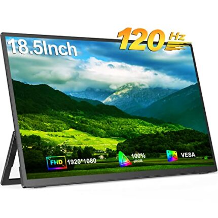 EVICIV Gaming Monitor 18.5 inch 120Hz Portable Monitor FHD 1080P IPS Screen, Laptop Monitor Support Mini HDMI and Type-C Connection HDR Second Sc