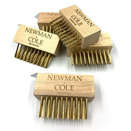 Newman and Cole Patio Brush Head Replacement | Angled Weed Brush Heads to Scrape Weeds and Moss Build-Up from Block Paving and Driveway | Wooden