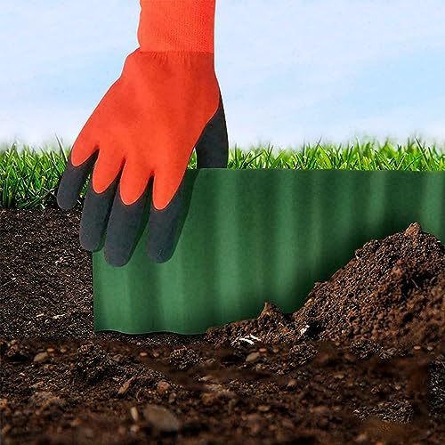 Garden Lawn Edging Border Plastic - 15CM X 9M aver Edging, Lawn Edging, Antirust Flexibility Sturdy Plastic Garden Edging Border Fence for Vegeta