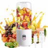 XPJBKC Portable Blender, Mini Blender with 6 Metal Blades, 600ML Smoothie Blender with USB Rechargeable, Multifunction Juicer Blender for Fruit,