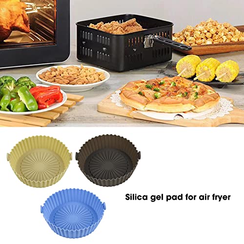 Air Fryer Silicone Liner, 2 Pack 6.5inch Reusable Silicone Air Fryer Liners,Air Fryer Accessories Heat Resistant 482°F/250°C Silicone Non-Stick B