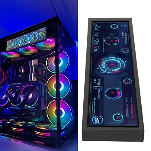 Bewinner 8.8 inch IPS USB Mini Screen, 1920x480 IPS LCD Screen for Aida64 PC CPU Monitor GPU Fan Speed Computer Temperature Memory Sub Display, 3