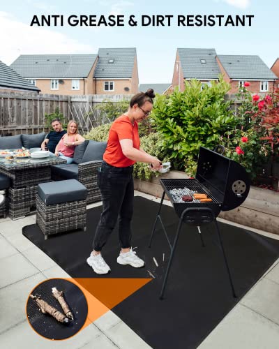 Fire Pit Mat for Decking, EC Technology 122 * 152 cm Grill Mat Outdoor BBQ Mat, Heat Resistant Mat Fireproof Mat for Decking Patios, Welding Blan