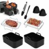 2pcs Air Fryer Silicone Pot,7.5inch Round Silicone Air Fryer Liner,Foldable Air Fryer Silicone Liner for Air Fryer, Oven, Microwave