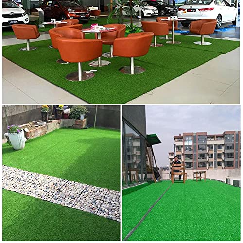 MOVKZACV Artificial Grass,Garden Synthetic Fake Grass Mat of Green High Density Natural Realistic Looking Garden Lawn,2m x 0.5m Green Astro Turf,