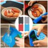 2Pcs Silicone Pot for Ninjas Dual Air Fryer Reusable Non Stick Air Fryer Liner Heat Resistant Air Fryer Basket with 4 Air Fryer Mats Rectangle Ba