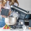 Salter EK5620BGRY Marino Baking Stand Mixer - 6 Speed Kitchen Mixer With Pulse, 5L Stainless Steel Mixing Bowl, Removable Splash Guard, Whisk, Do